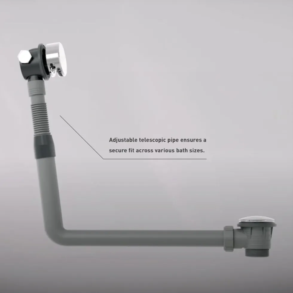 Vado Overflow Bath Filler with Click Clack Waste