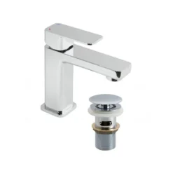 Vado Phase Single Lever Mini Mono Basin Mixer with Universal Clicker Waste