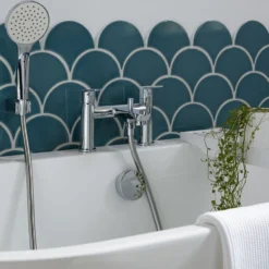 Vado Photon 2 Hole Bath Shower Mixer with Shower Kit
