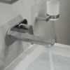 Vado Photon Wall Mounted 2 Hole Basin Mixer with Oval Backplate