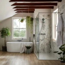 Vado Safari Exposed Thermostatic Leverless Wall Mounted Bath Shower Mixer Tap