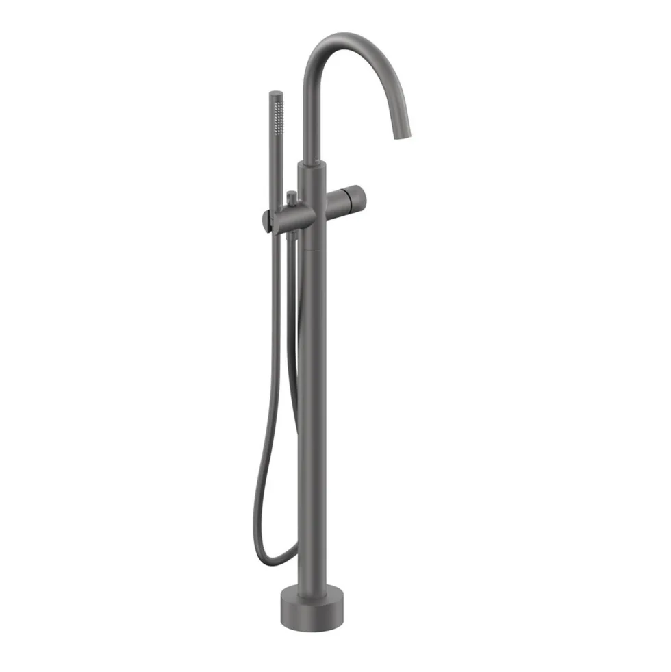 Vado Safari Leverless Deck Mounted Bath Shower Mixer Tap with Wall Mounted Shower Handset