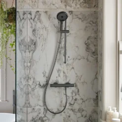 Vado Safari Leverless Exposed Thermostatic Bar Shower Valve with Easyfit Brackets