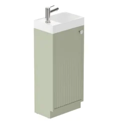 Vado Safari 400mm Fluted Cloakroom Floorstanding Vanity Unit & Basin