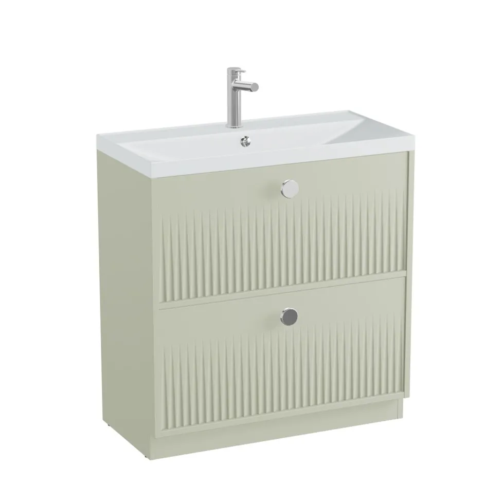 Vado Safari 800mm Fluted Floorstanding Vanity Unit & Basin