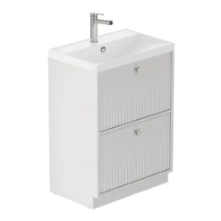 Vado Safari 600mm Fluted Floorstanding Vanity Unit & Basin