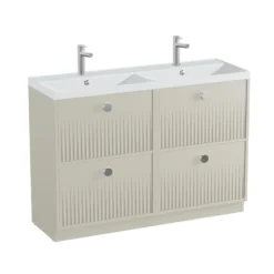 Vado Safari 1200mm Fluted Floorstanding Vanity Unit & Double Basin