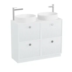 Vado Safari 1000mm Fluted Floorstanding Vanity Unit & Worktop