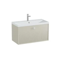 Vado Safari 800mm Fluted Wall Hung Vanity Unit & Basin