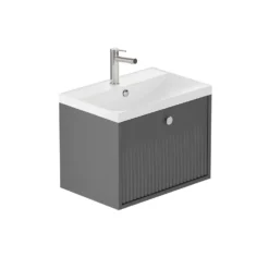 Vado Safari 600mm Fluted Wall Hung Vanity Unit & Basin
