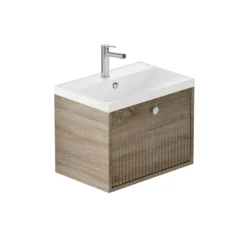 Vado Safari 600mm Fluted Wall Hung Vanity Unit & Basin