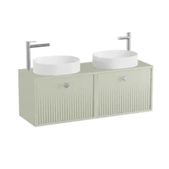 Vado Safari 1200mm Fluted Wall Hung Vanity Unit & Worktop
