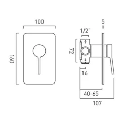 Vado Safari 1 Outlet Concealed Manual Shower Valve