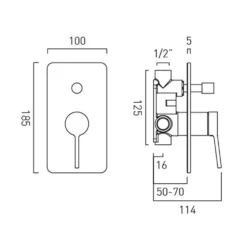 Vado Safari 2 Outlet Concealed Manual Shower Valve