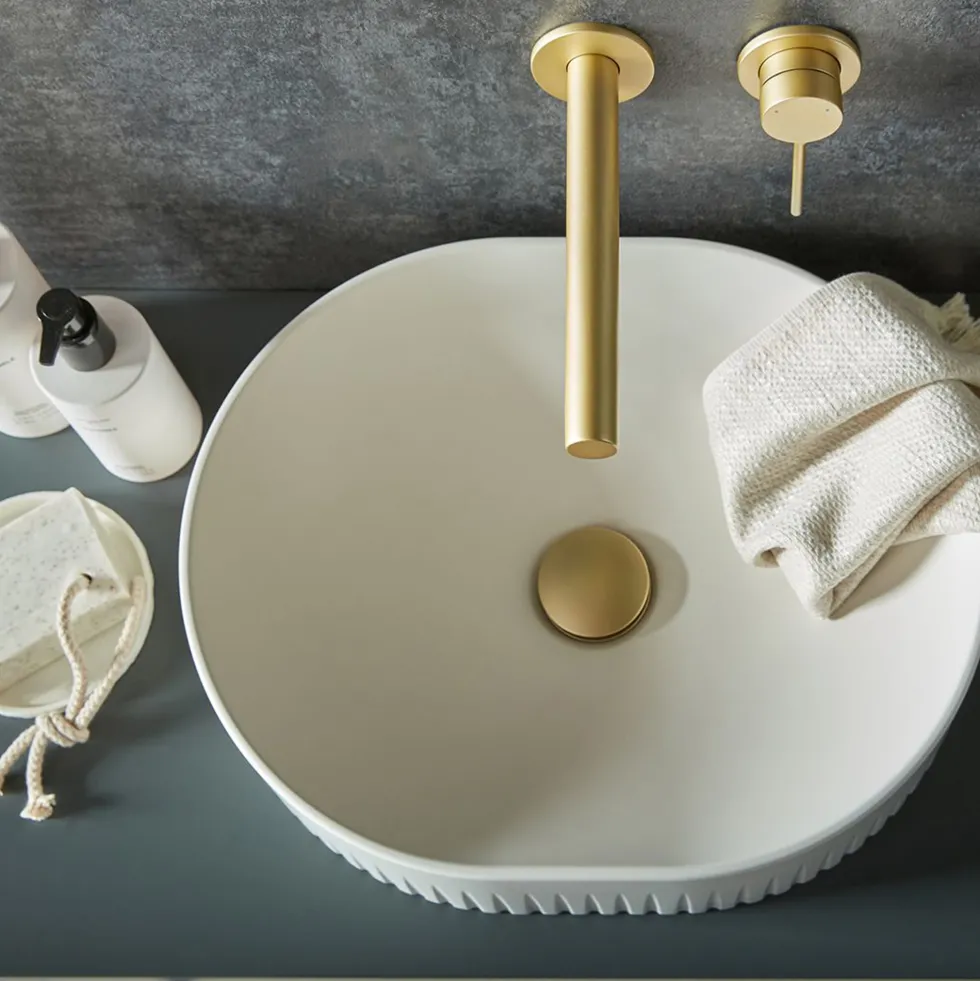 Vado Safari Oval Fluted Countertop Basin