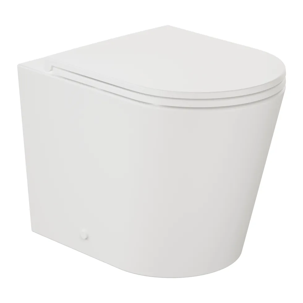 Vado Safari Round Back to Wall Toilet & Soft Close Slimline Seat - Matt Finish
