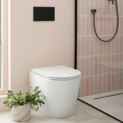 Vado Safari Round Back to Wall Toilet & Soft Close Slimline Seat