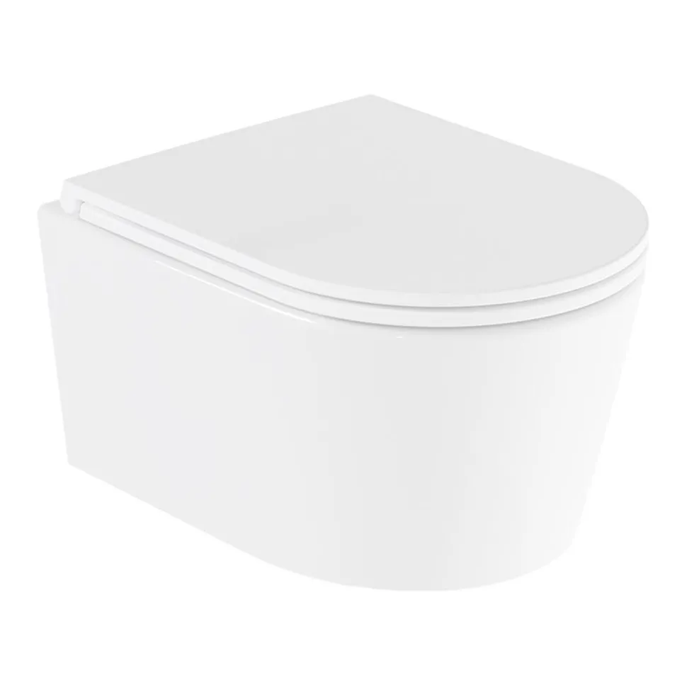 Vado Safari Round Wall Hung Toilet & Soft Close Slimline Seat