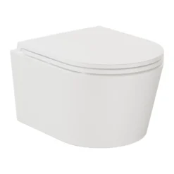 Vado Safari Round Wall Hung Toilet & Soft Close Slimline Seat - Matt Finish