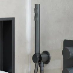 Vado Safari Shower Handset with Integrated Outlet, Holder & 1500mm Hose