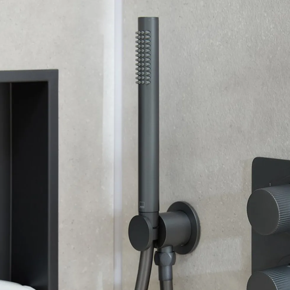 Vado Safari Shower Handset with Integrated Outlet, Holder & 1500mm Hose