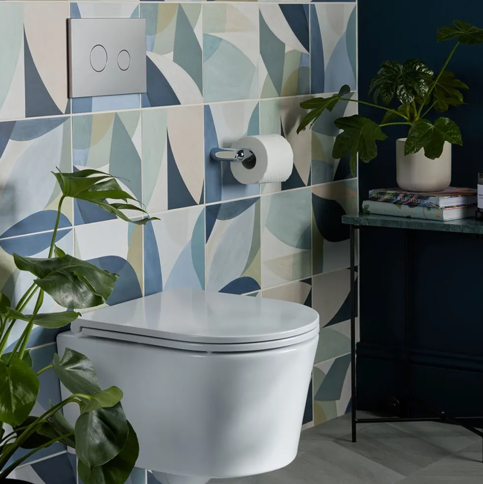 Vado Safari Slimline Soft Close Round Toilet Seat for Matt White Back to Wall & Wall Hung Toilet