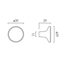 Vado Safari Small Smooth Furniture Knob Handle
