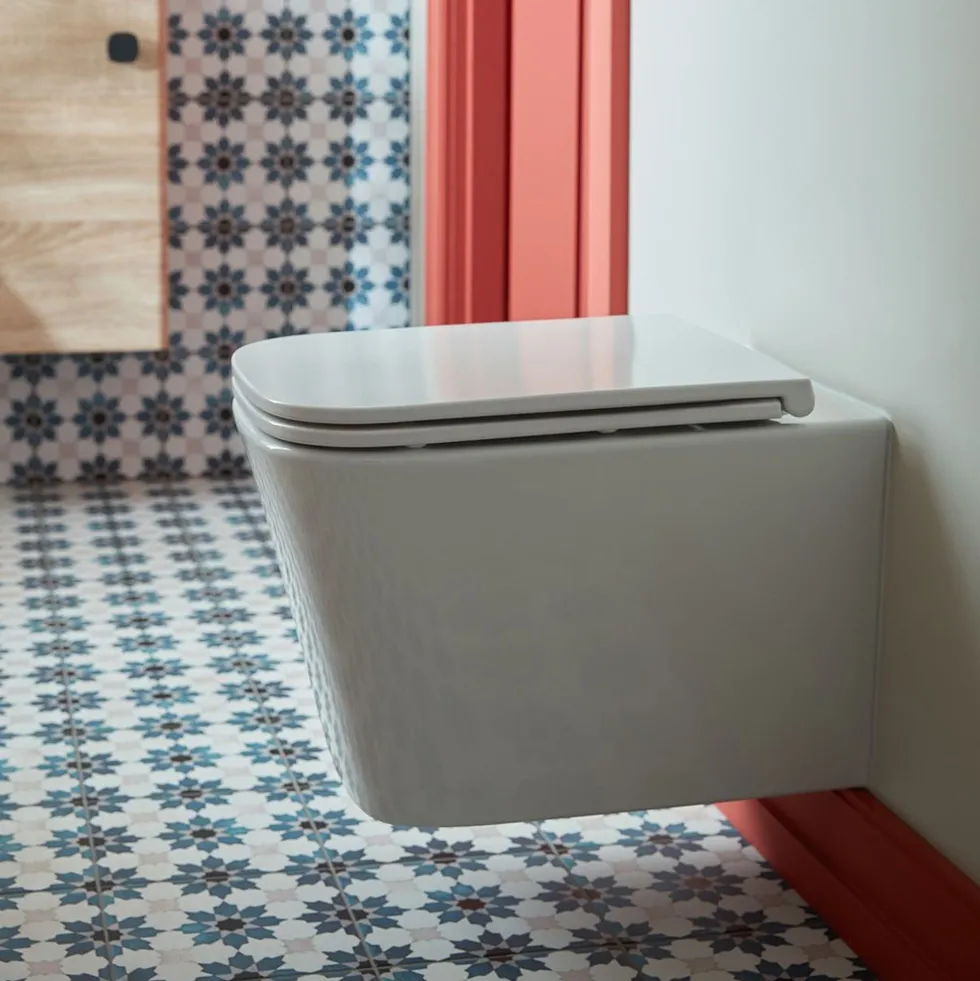 Vado Safari Square Wall Hung Toilet & Soft Close Slimline Seat