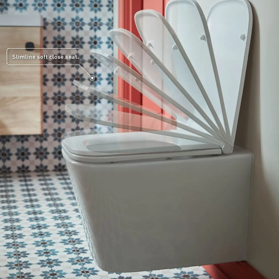 Vado Safari Square Wall Hung Toilet & Soft Close Slimline Seat