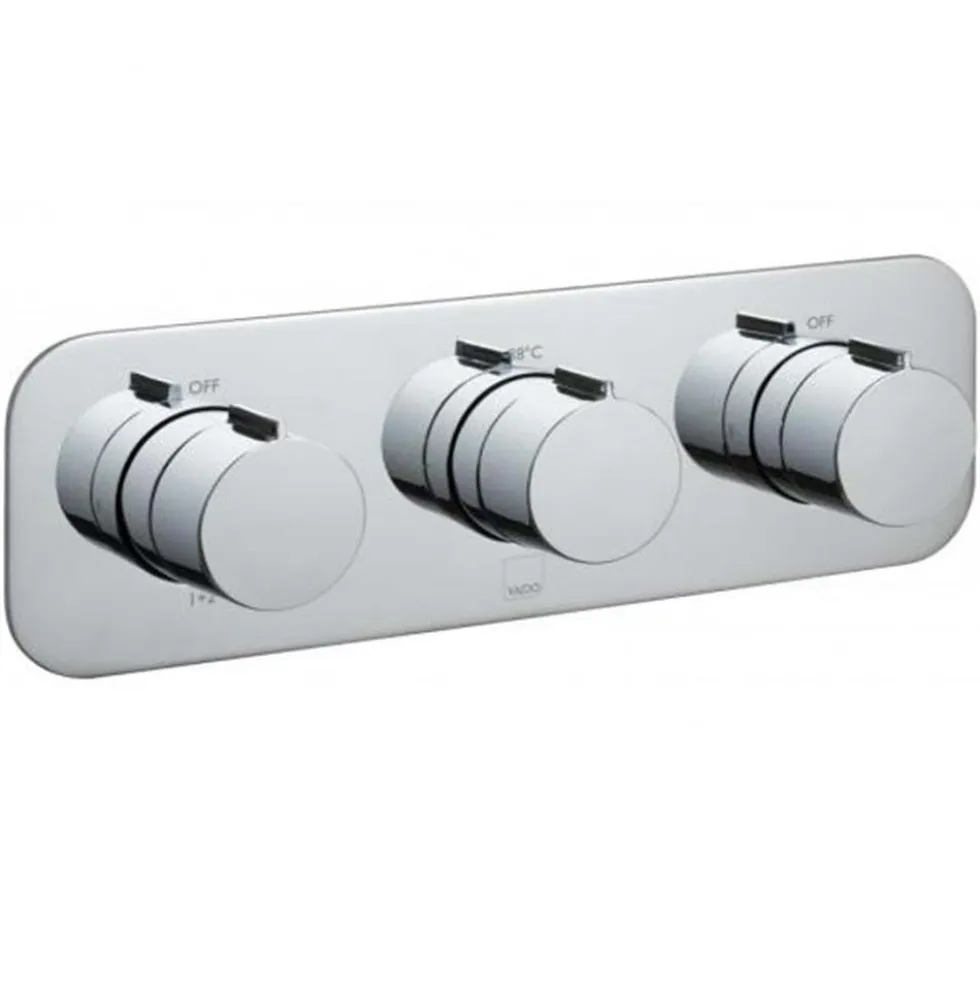 Vado Tablet Altitude Horizontal 3 Outlet Concealed Thermostatic Shower Valve