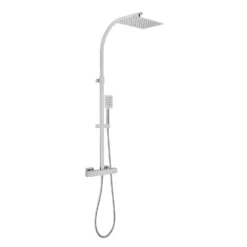 Vado Velo Aquablade Square Thermostatic Shower Valve with Diverter & Rigid Riser Kit