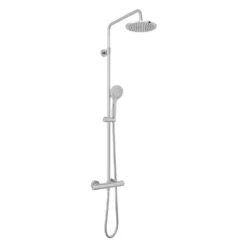 Vado Velo Atmosphere Round Thermostatic Shower Valve with Diverter & Adjustable Rigid Riser Kit