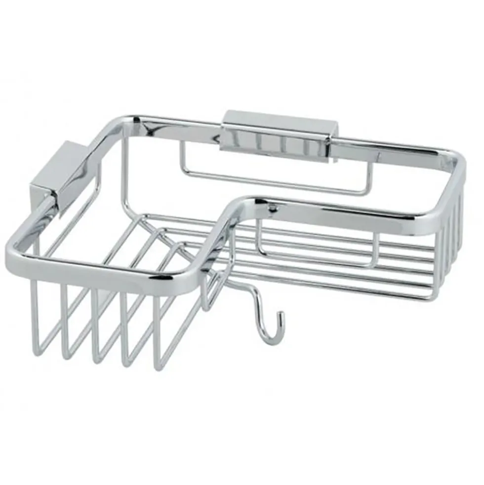 Vado Wall Mounted Corner Basket with Hook