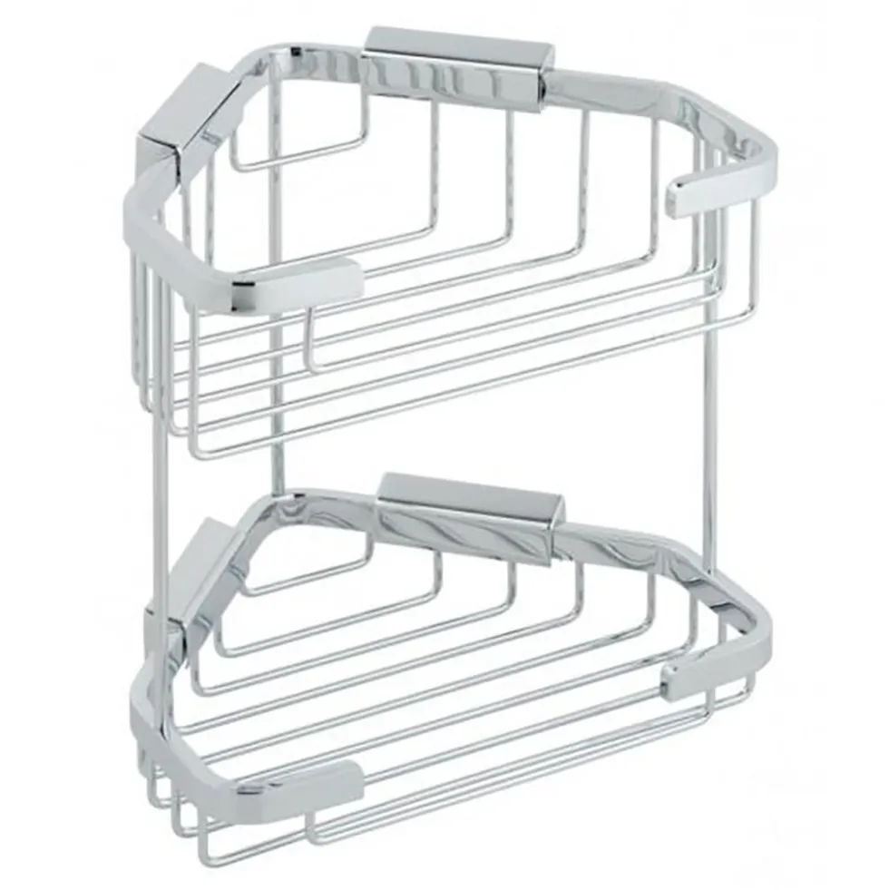 Vado Wall Mounted Large Double Triangular Corner Basket