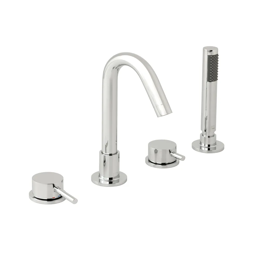 Vado Zoo Deck Mounted 4 Hole Single Lever Bath Shower Mixer