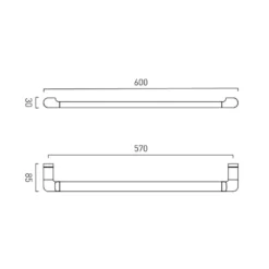 Vado Zoo Single Towel Rail