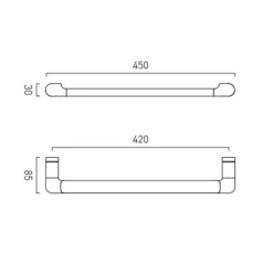 Vado Zoo Single Towel Rail