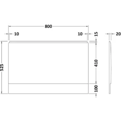 Vellamo Acrylic Gloss White Bath End Panel - 700 or 800mm