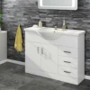 Vellamo Alpine 1060mm Floorstanding Vanity Unit & Basin - Gloss White