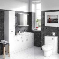 Vellamo Alpine 250mm White Storage Cupboard