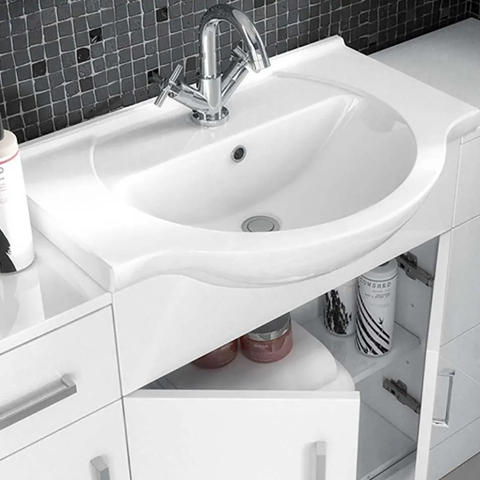Vellamo Alpine Toilet & Vanity Unit Bathroom Suite Set