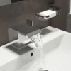 Vellamo Angel Waterfall Mono Basin Mixer with Clicker Waste