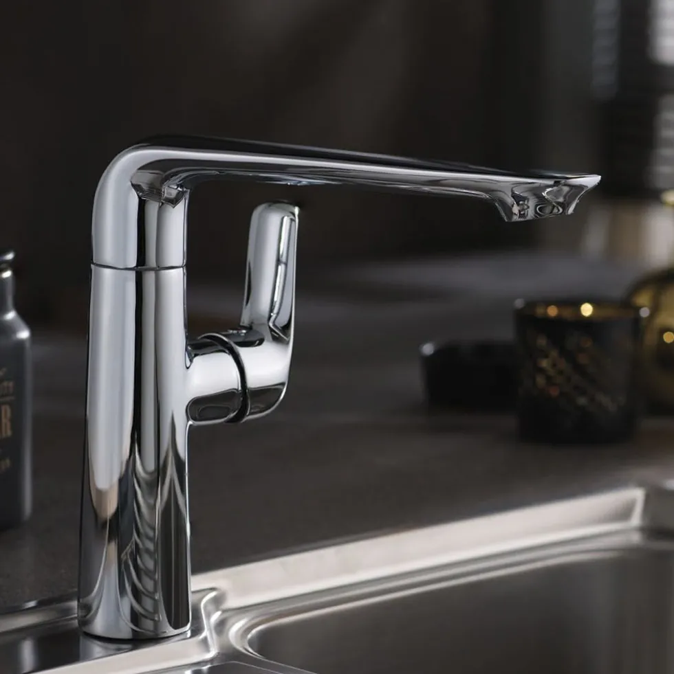Vellamo Ascent Swivel Kitchen Sink Mixer Tap - Chrome