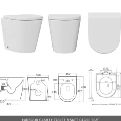 Vellamo Aspire 1100mm 2 Door Combination Basin & Toilet Unit - Gloss White