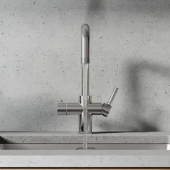 Vellamo Aura 4-in-1 Instant Boiling Water Tap with Knurled Handles & Spout, Boiler, Chiller & Filter