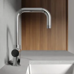 Vellamo Aura 4-in-1 Instant Boiling Water Tap with Knurled Handles & Spout, Boiler & Filter
