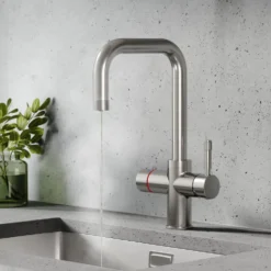 Vellamo Aura 4-in-1 Instant Boiling Water Tap with Knurled Handles & Spout, Boiler & Filter