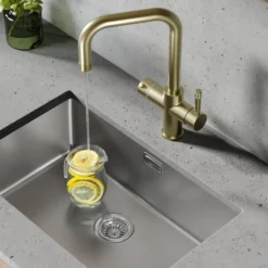 Vellamo Aura 4-in-1 Instant Boiling Water Tap with Knurled Handles & Spout, Boiler & Filter