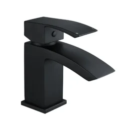 Vellamo City Basin Mixer Tap & Waste - Matt Black