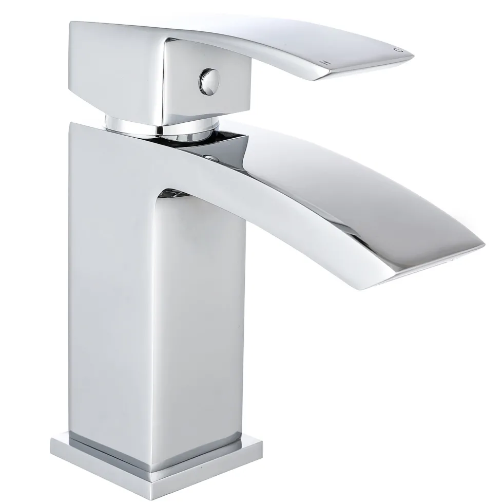 Vellamo City Chrome Mini Basin Mixer Tap & Waste